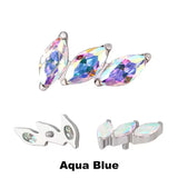 Titano žiedų antgaliai, 3 smaigalių lenktas vėduoklės formos