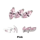 Titano žiedų antgaliai, 3 smaigalių lenktas vėduoklės formos