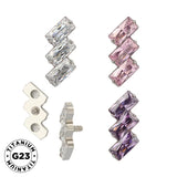 Titano žiedų patarimai 3 stačiakampio formos rėmelis