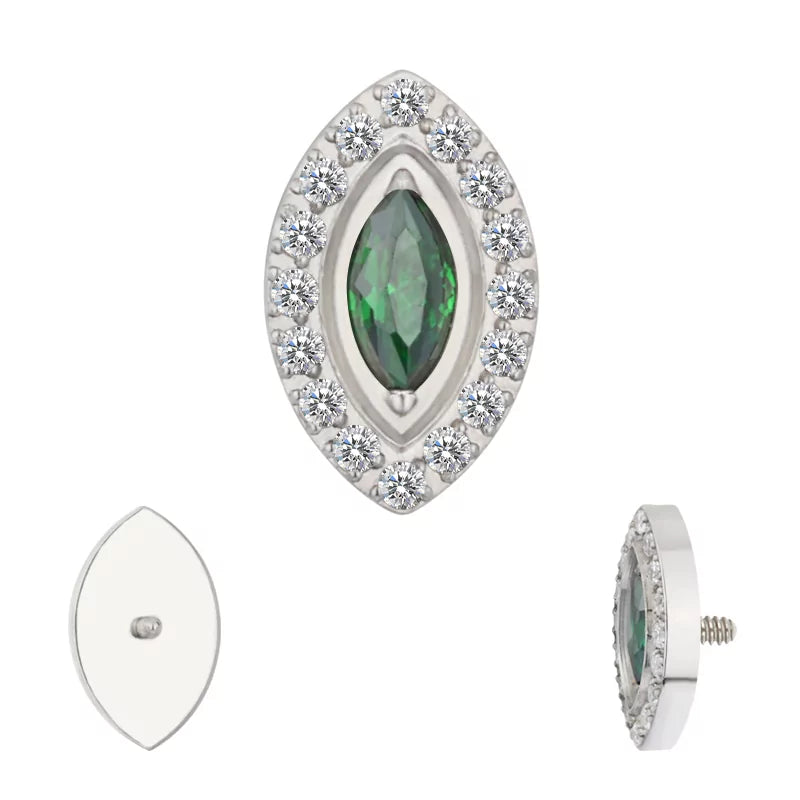 Titano žiedų patarimai su markizės formos rėmeliu