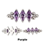 Titano žiedas su trimis karoliukais ir bezelio apvadu