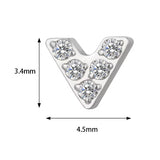 Titano žiedas V formos