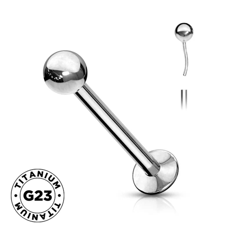 Titano be sriegio rutulio viršus su labretu