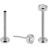 Titano be siūlių labretas