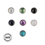 Titano antgaliai su pusiau rėmeliu