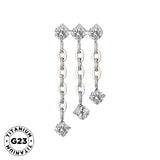 Titano trigubas žiedinis grandinės pakabukas