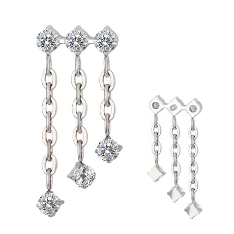 Titano trigubas žiedinis grandinės pakabukas