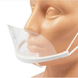 Transparent reusable makeup protective mask with elastic holding bands