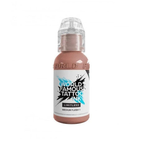 World Famous Limitless Tattoo Ink Medium Flesh 1 30ml - BVShop